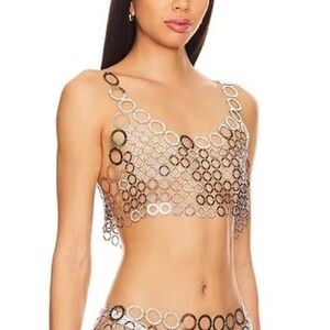 H:ours Sylvie Top in Silver Size M